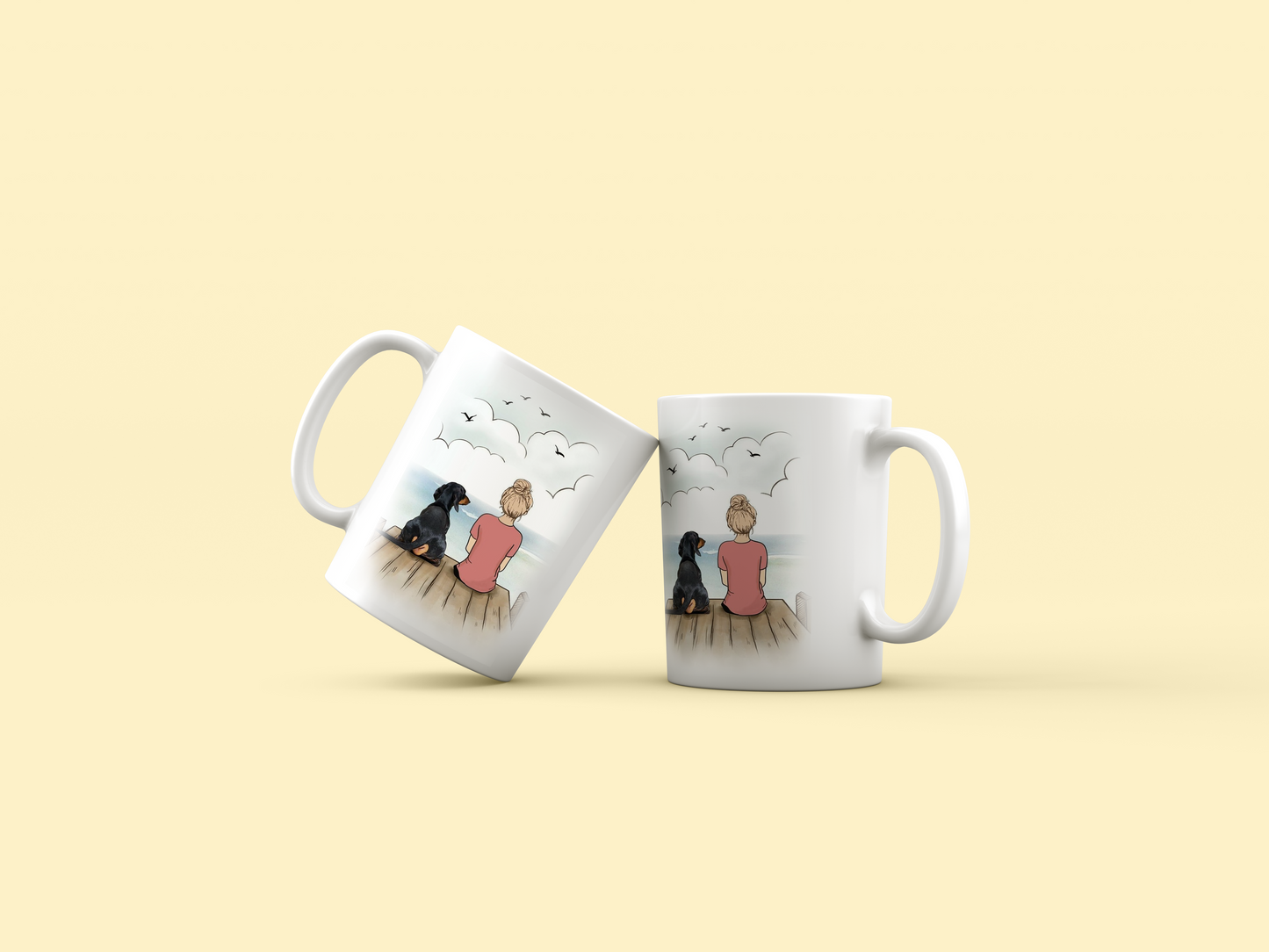 Dog Lover Mugs | Adorable Dog & Girl Print Mug Mugdog- Buy Your Gifting Items