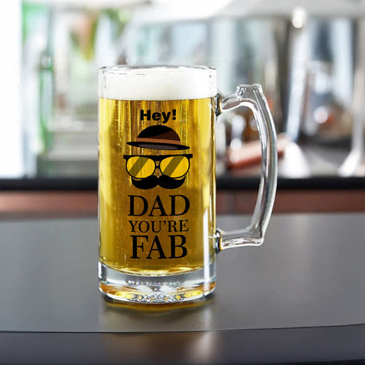 Personalised Beer Mug for Dad | Custom Fathers Day Presents | MugDog Mugdog- Buy Your Gifting Items