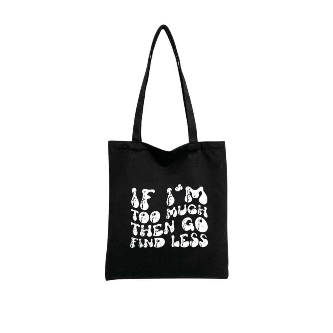 Mugdog Fashionable Black Canvas Tote Bags for Women | Tote Bag for College Girls