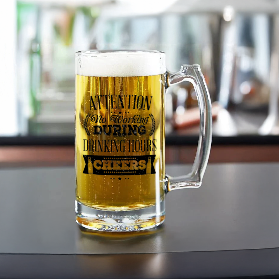 Funny Quotes Beer Mug | Chilling Time Custom Glass Mug Mugdog- Buy Your Gifting Items