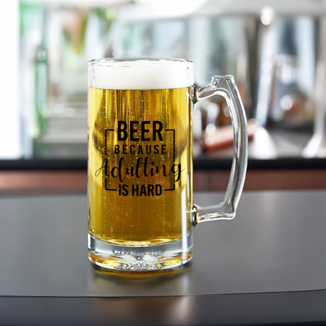 Motivational Quote Beer Mug | Custom Beer Mug | Inspirational Mug Mugdog- Buy Your Gifting Items