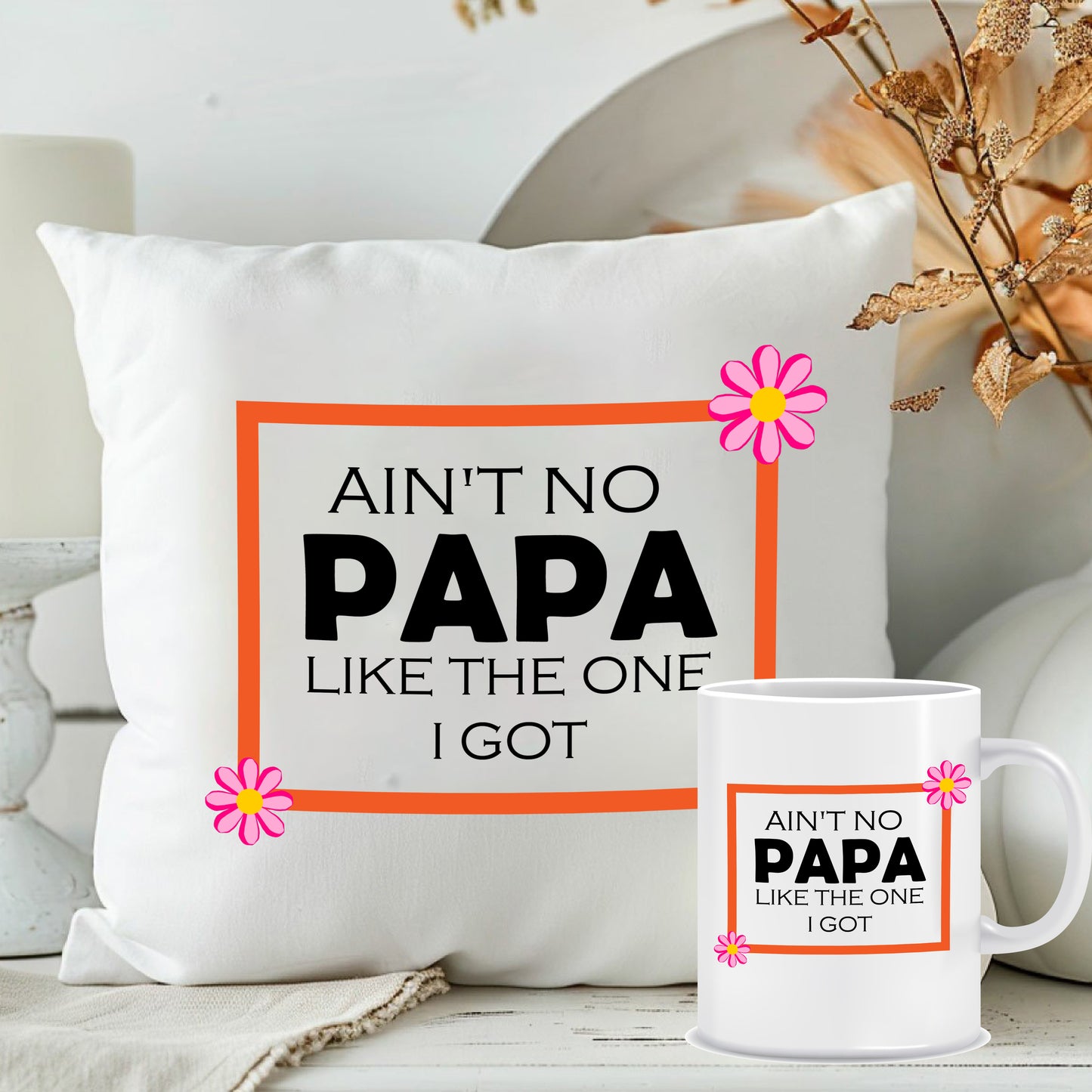 Happy Daddy Day Cushion with Mug Combo | Unique Gift for Fathers | MugDog