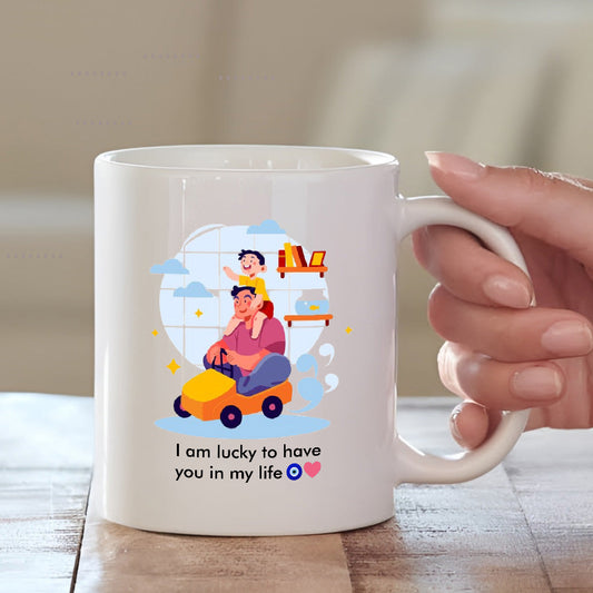 Cushion with Mug Combo | Custom Fathers Day Present | MugDog Mugdog- Buy Your Gifting Items