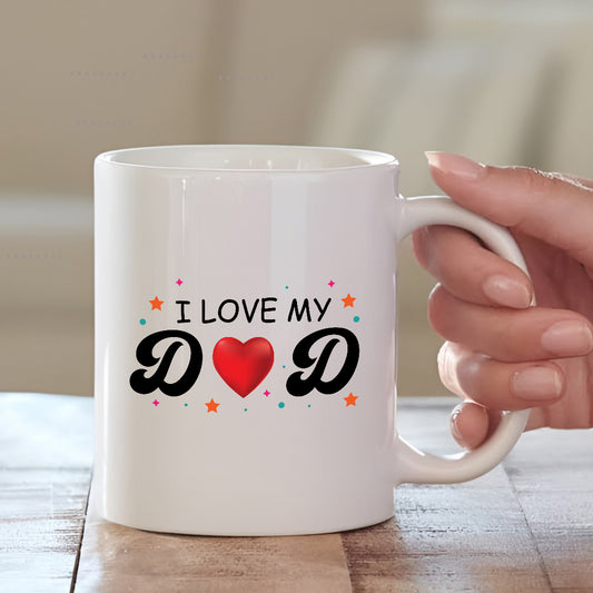 I Love My Dad Cushion with Mug Combo | Personalised Gift Hamper for Dad| MugDog