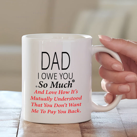 Dad I Owe You So Much Cushion & Mug Combo | Custom Fathers Day Presents | MugDog Mugdog- Buy Your Gifting Items