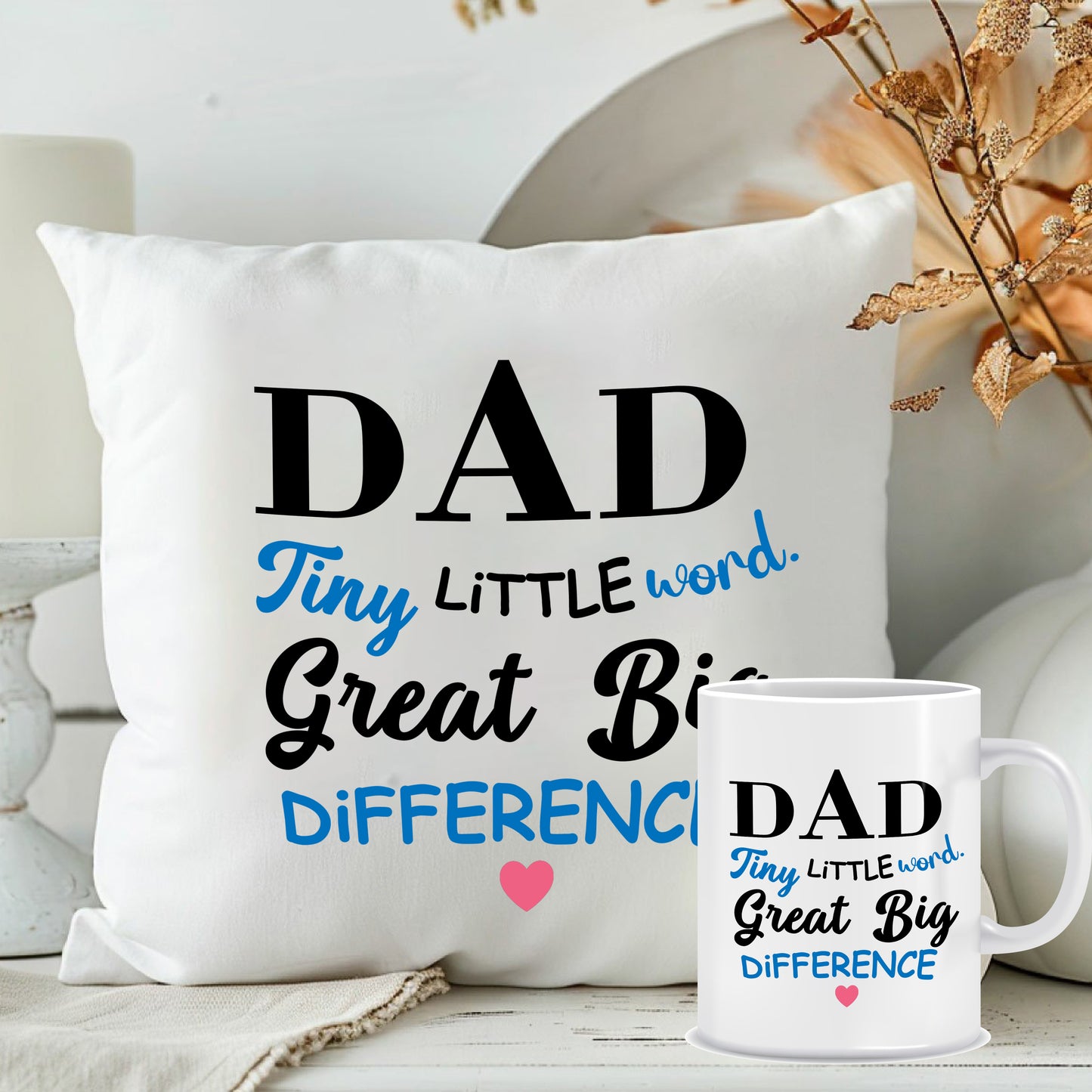 Personalised Cushion & Mug Combo for Dad | Special Father's Day Gift Ideas | MugDog