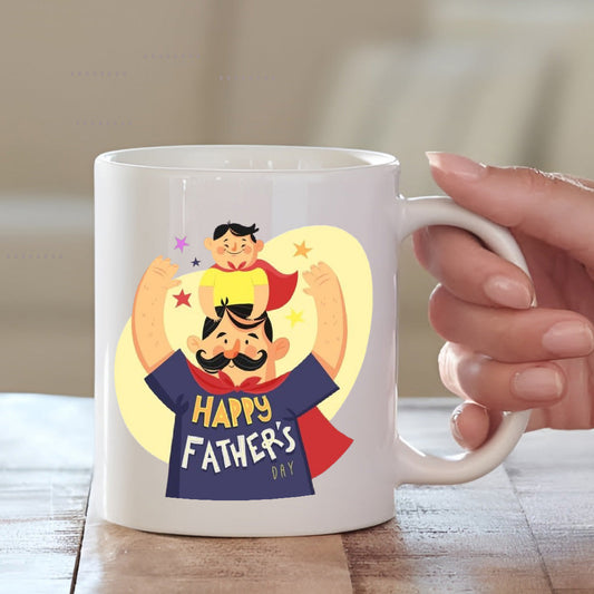 Iconic Happy Father's Day Cushion & Mug | Father's Day 2025 Gift Combo Set | MugDog Mugdog- Buy Your Gifting Items