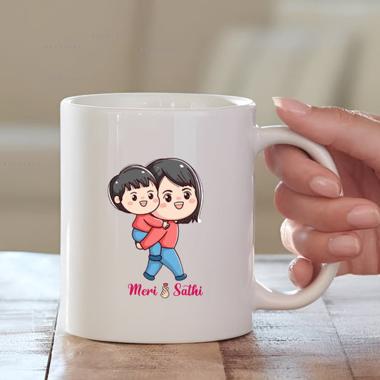 Meri Sathi Ceramic Coffee Mug for Mother | Mother's Day Gift Mugdog- Buy Your Gifting Items