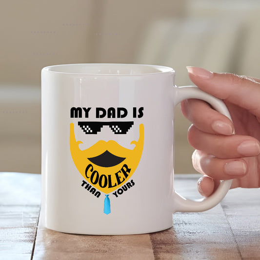 White Ceramic Coffee Mug for Dad | Unique Gifts for Father | MugDog