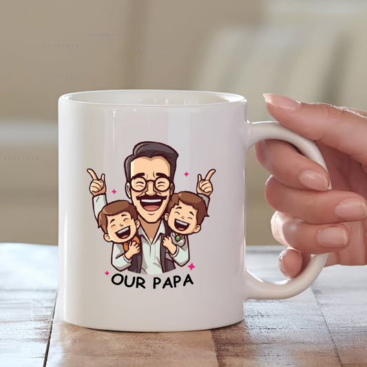 Personalised Father's Day White Mug | Present Ideas for Father | MugDog Mugdog- Buy Your Gifting Items