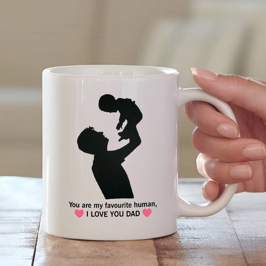 I LOVE YOU DAD Ceramic Mug | Personalised Message Mug | MugDog