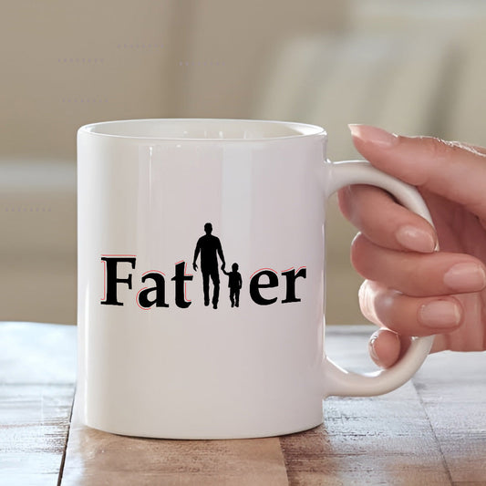 Printed Father White Ceramic Coffee Mug | Unique Father's Day Presents | MugDog Mugdog- Buy Your Gifting Items
