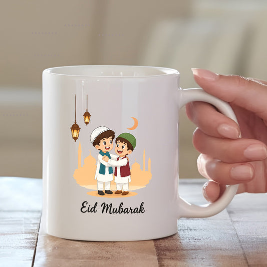 Eid Mubarak Cute Boys Coffee Mug | Personalise Coffee Mug | MugDog