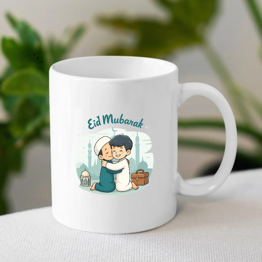 Cute Illustration Eid Mubarak Gift Mug | Eid Gift for Family | MugDog