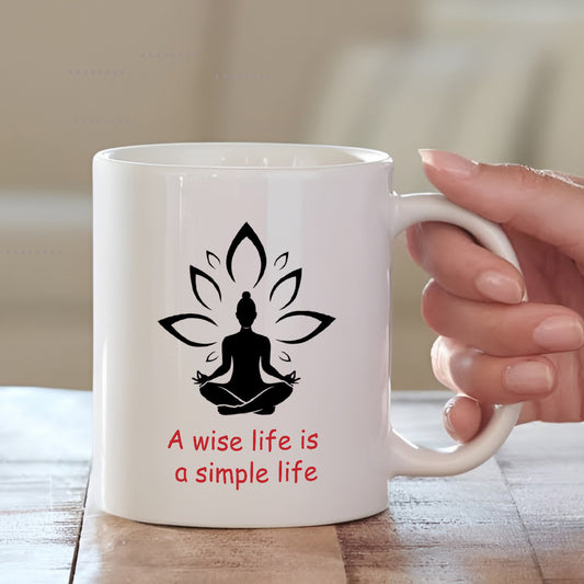 Quoted Ceramic Buddha Mugs | Spiritual Coffee Mug | MugDog