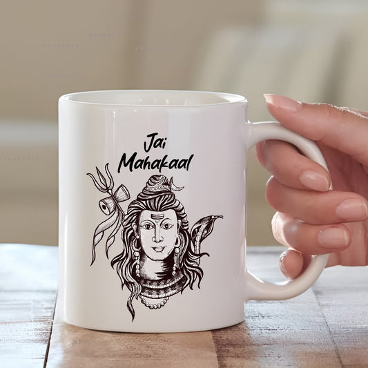 Jai Mahakaal Ceramic Coffee Mugs | Spiritual Ceramic Mugs | MugDog