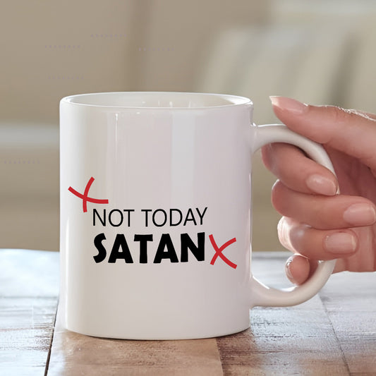 Not Today Satan Mugs | Christian Coffee Cups | MugDog