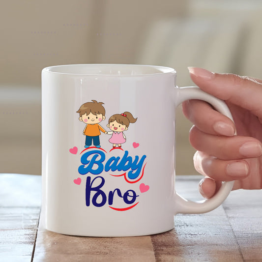 Cute Mug for Baby Bro| Ceramic Mug Gift for Brother | MugDog