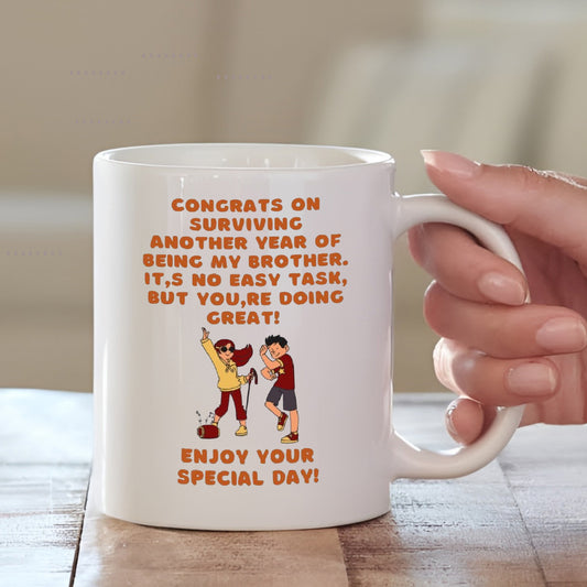 Brother Mug with Custom Quote – Personalized Gift for Brother