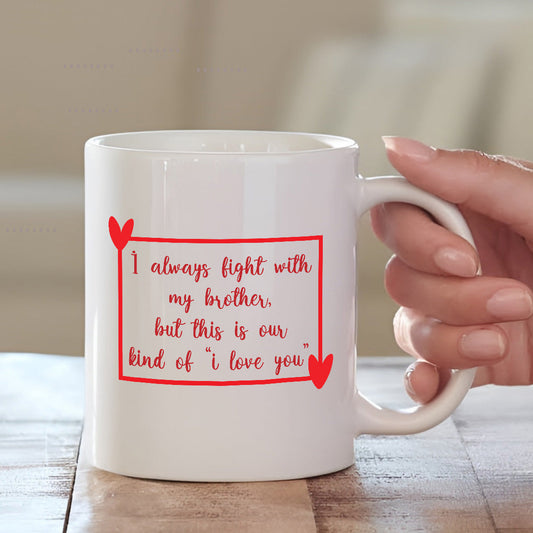 Brother Mug with Custom Quote | Personalized Mug for Brother Mugdog- Buy Your Gifting Items