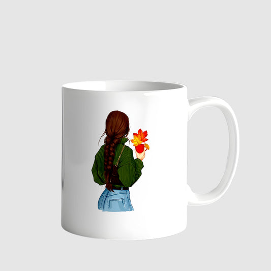 Cute Girl Print Mug | Sip with Style and Charm Mugdog- Buy Your Gifting Items