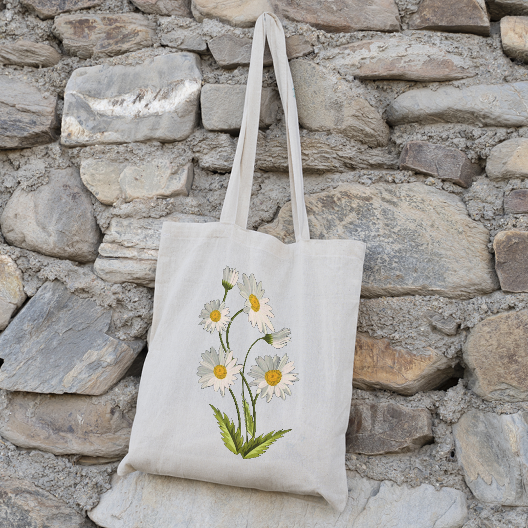 Beautiful Daisy Flower Tote Bag | Nature-Inspired Design