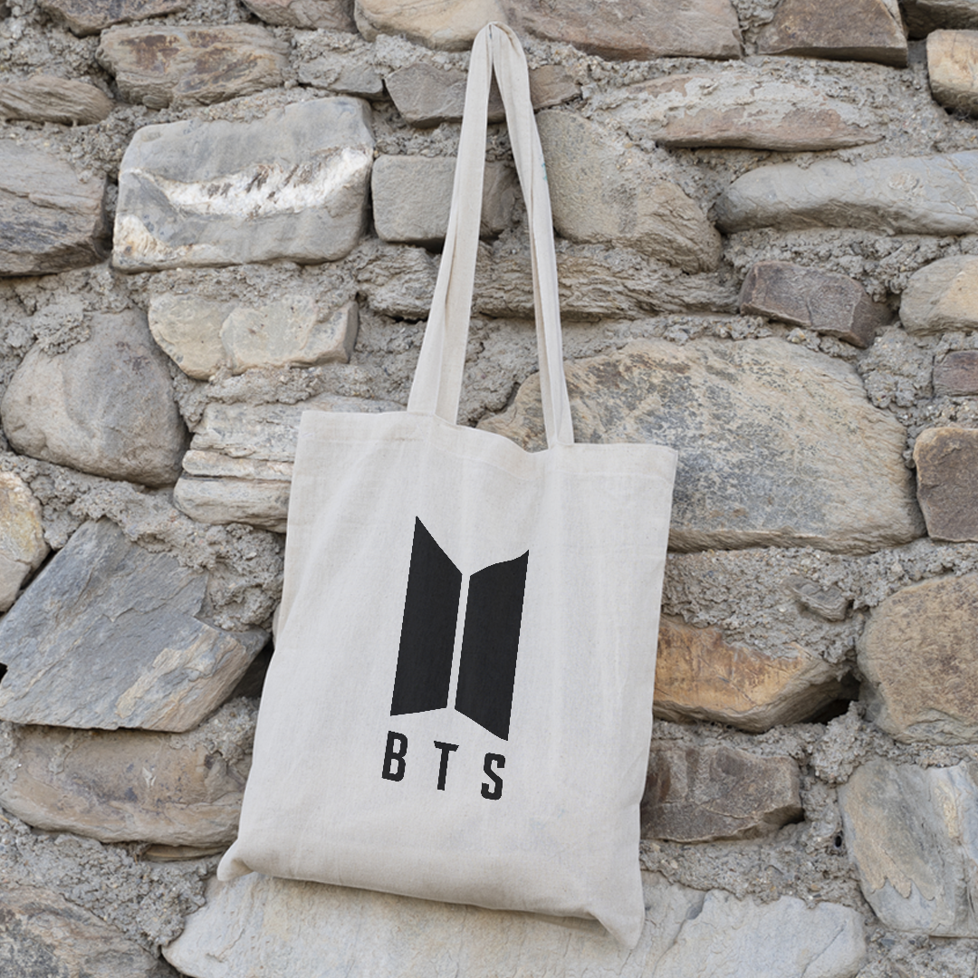 BTS Logo Tote Bag | Stylish Canvas Bag for ARMY Fans