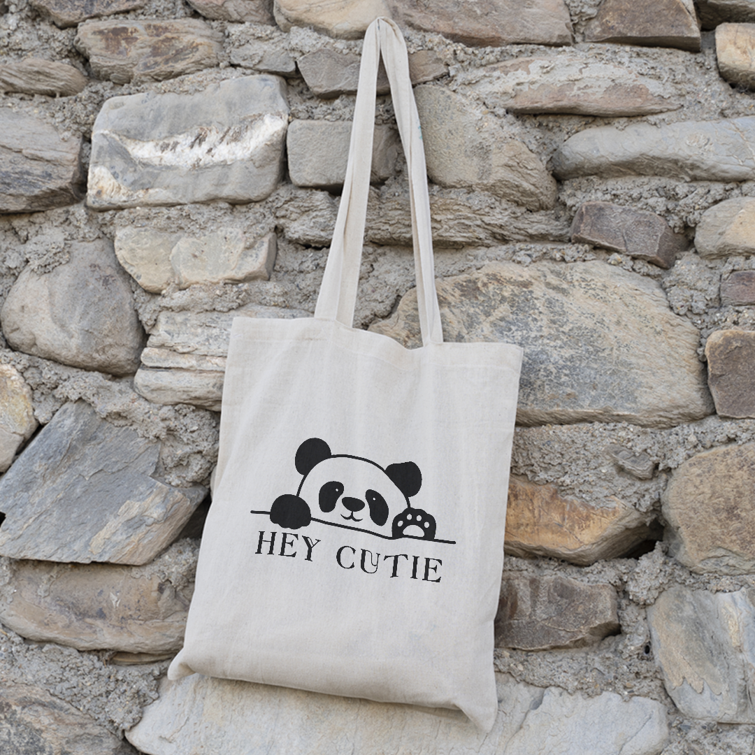 Canvas Bag Design Tote Bags Printed Cute Panda Tote Bag Adorable