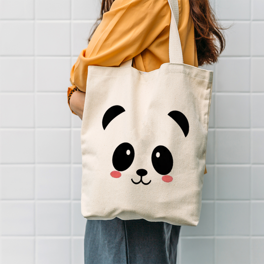 Panda Design Tote Bag | Cute and Stylish Canvas Bag for Animal Lovers
