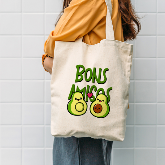 Trendy Avocado Design Canvas Tote Bag | Eco-Friendly & Stylish Bag Mugdog- Buy Your Gifting Items