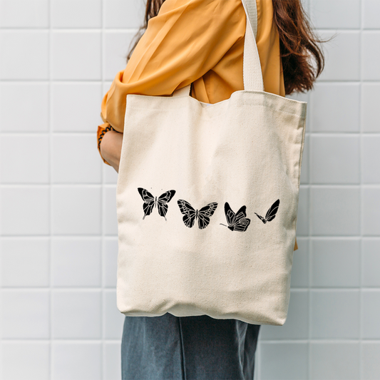 Elegant Butterfly Design Tote Bag | Nature-Inspired Custom Tote