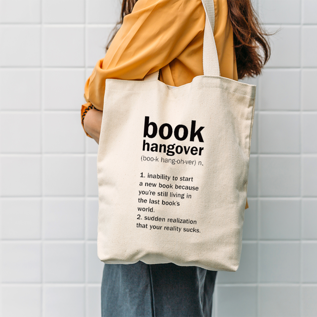 Book Hangover Design Tote Bag | Perfect Tote for Book Lovers