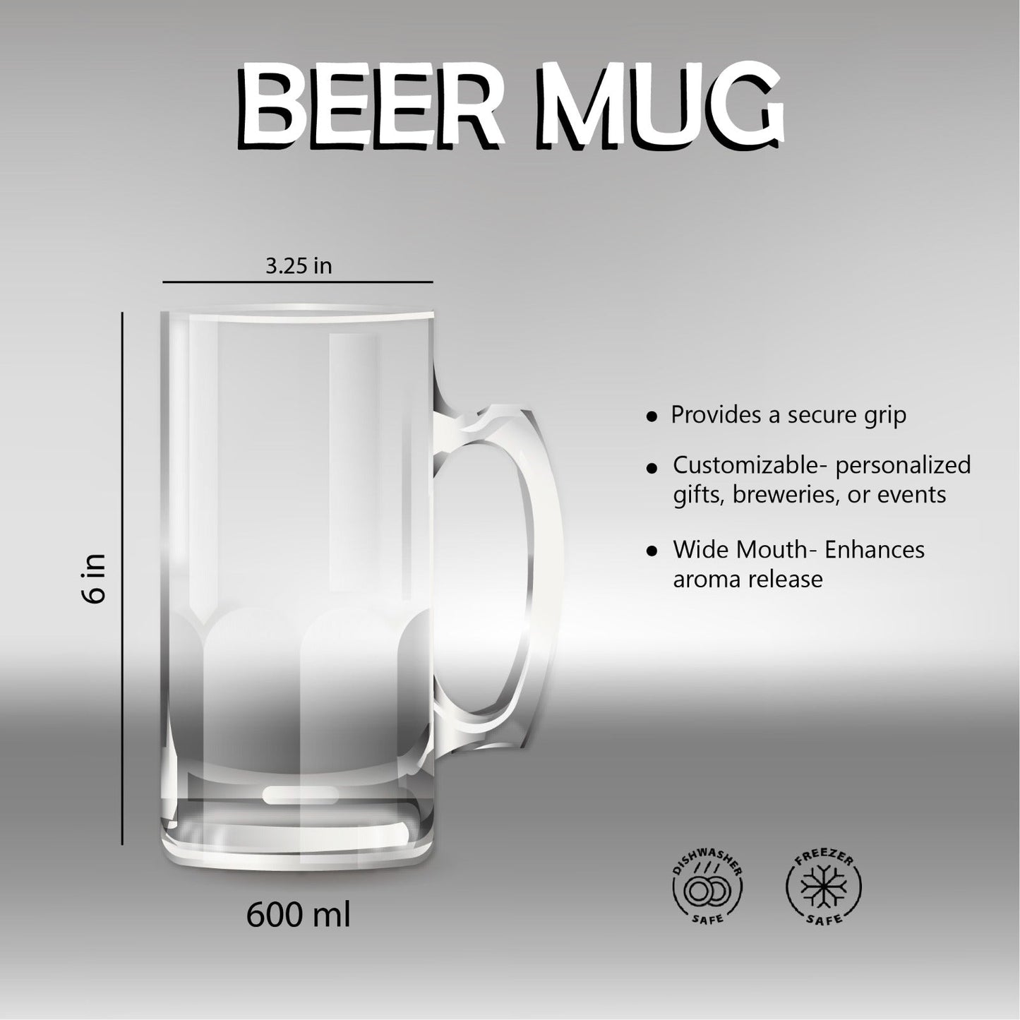 Personalised Beer Mug for Dad | Custom Fathers Day Presents | MugDog Mugdog- Buy Your Gifting Items
