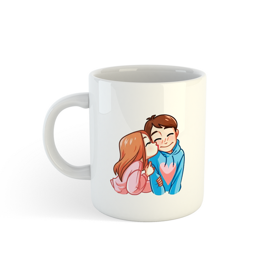 Couple Kiss Mugs | Romantic Personalized Mugs for Couples Mugdog- Buy Your Gifting Items