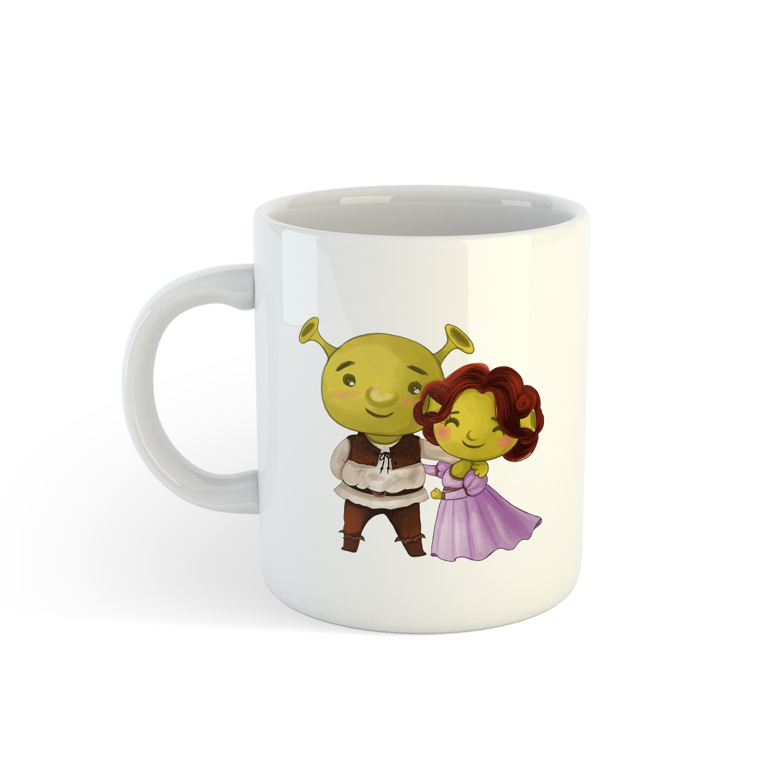 Shrek Couple Mugs | Fun and Quirky Mug Set for Shrek Lovers Mugdog- Buy Your Gifting Items