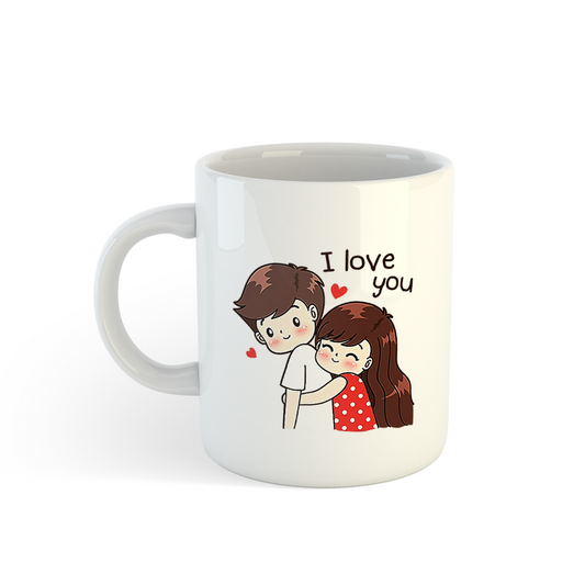 Cute Couple Hug Mug | Romantic Coffee Mug | Perfect Gift for Loved Ones Mugdog- Buy Your Gifting Items