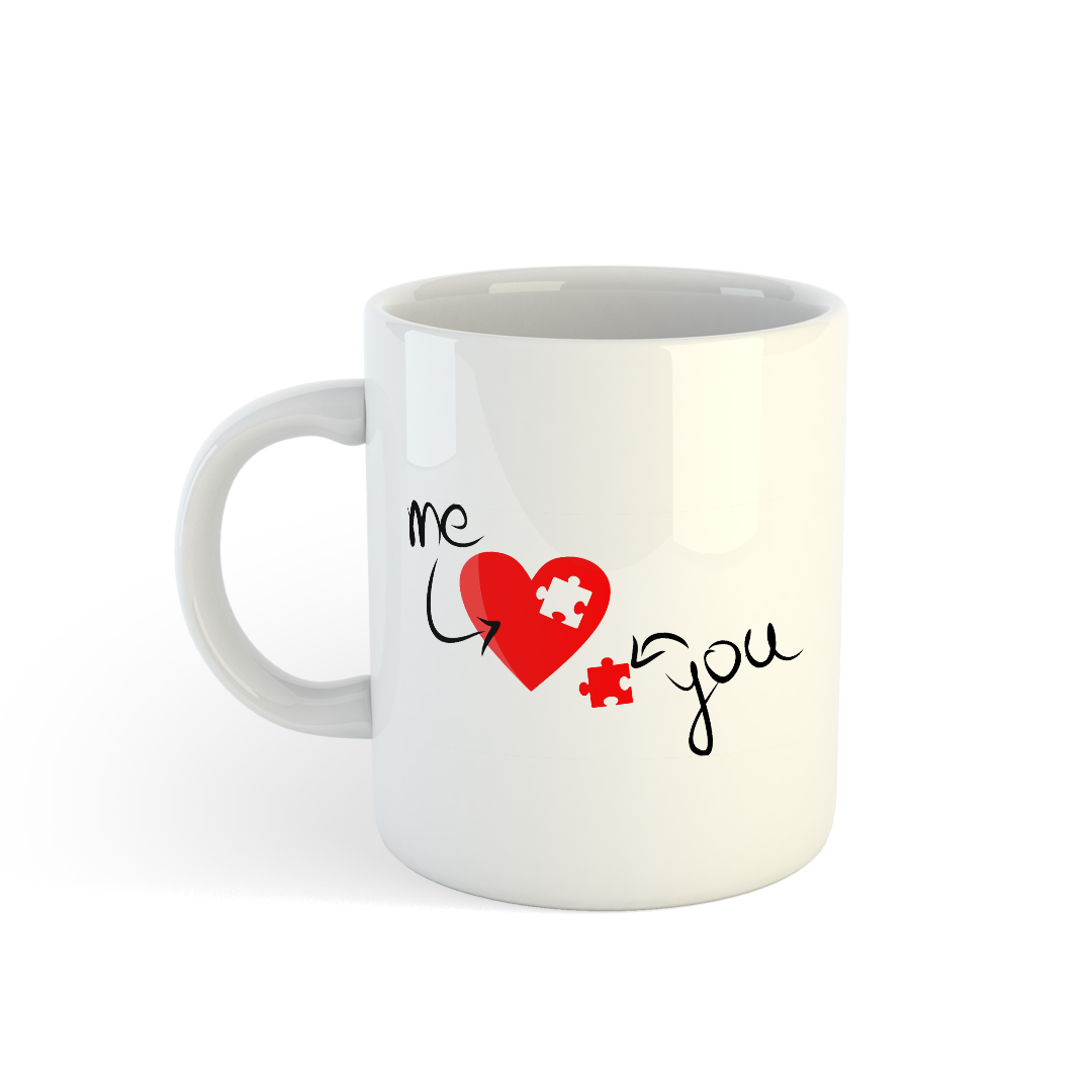 Heart Puzzle Mugs | Perfect Gift for Couples Mugdog- Buy Your Gifting Items