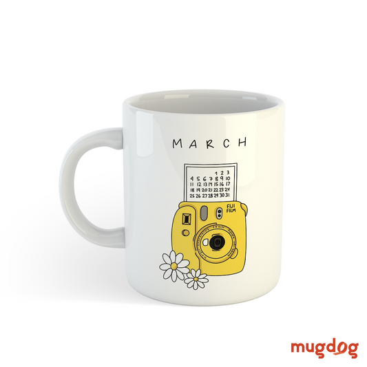 Customizable March Camera Photo Printable Mug Mugdog- Buy Your Gifting Items