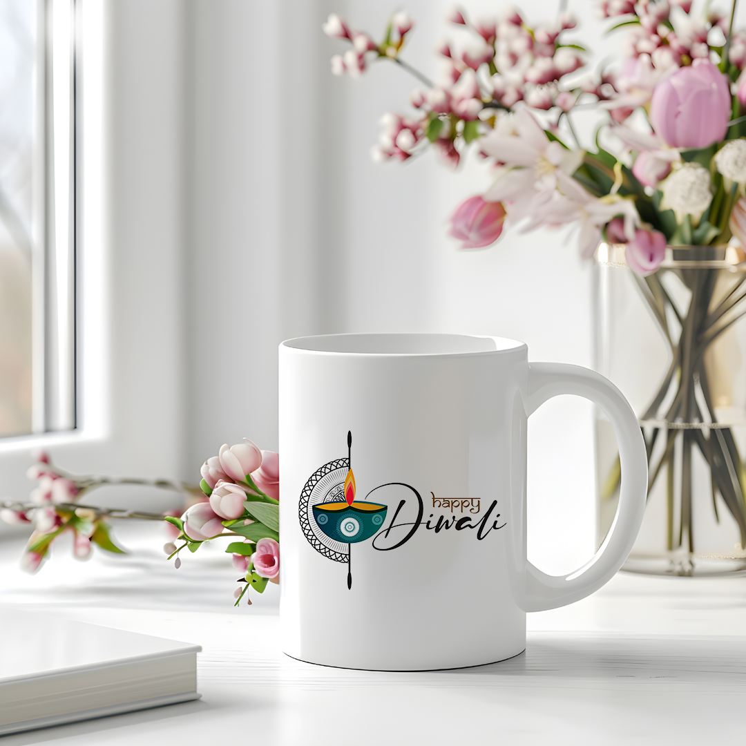 Happy Diwali Mug | Celebrate the Festival of Lights | Perfect Diwali Gift
