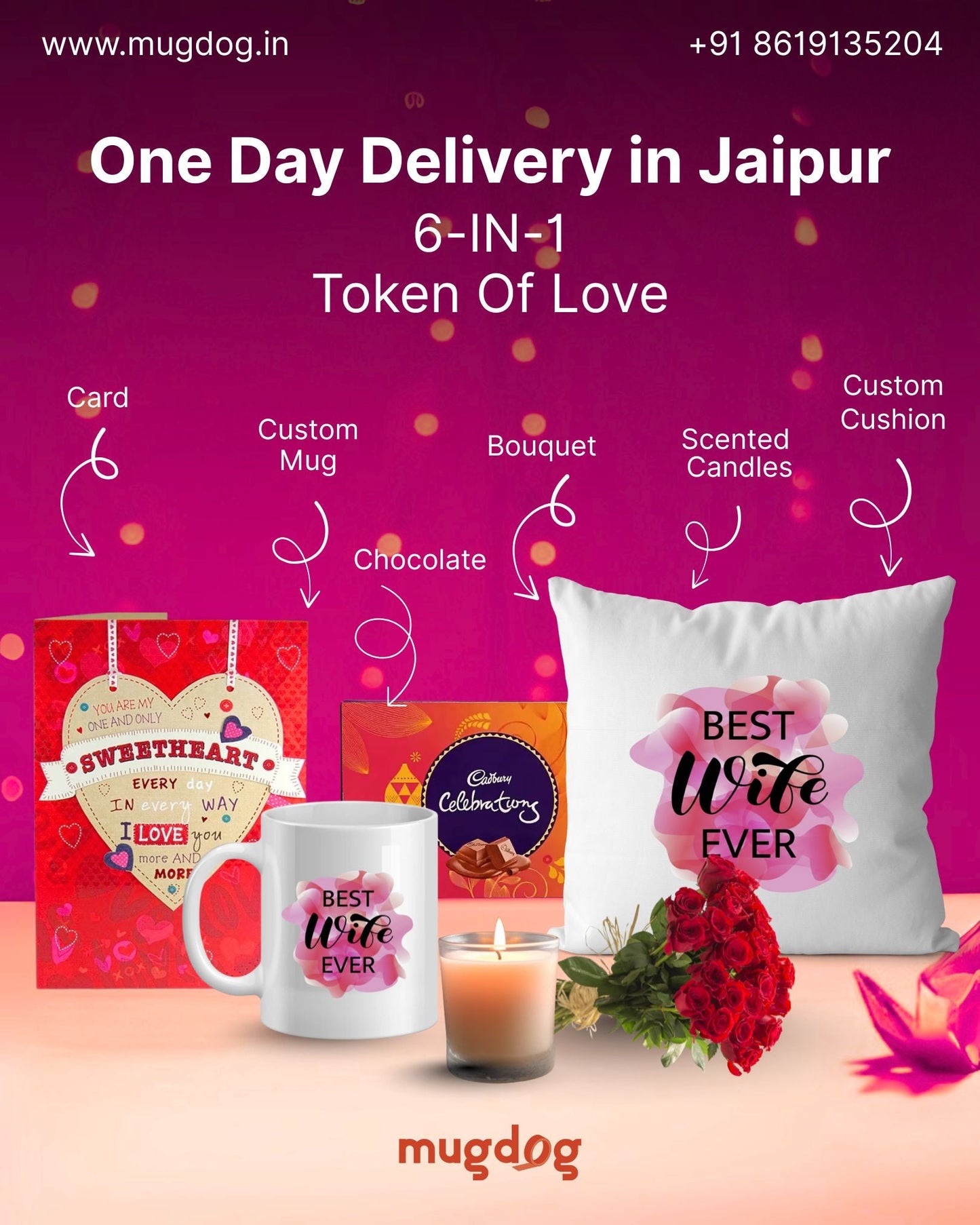 Jaipur special Karwachauth Combo Mugdog