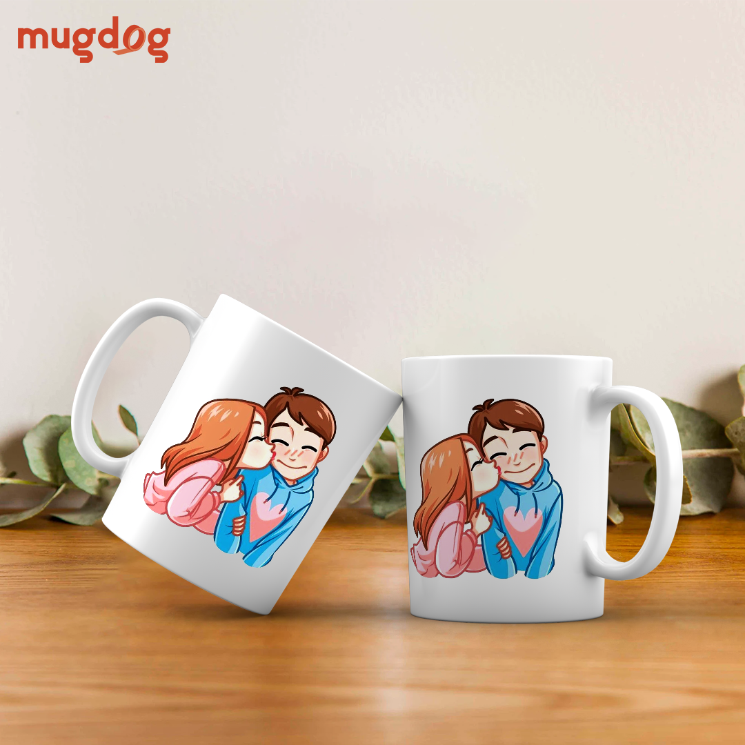Couple Kiss Mugs | Romantic Personalized Mugs for Couples