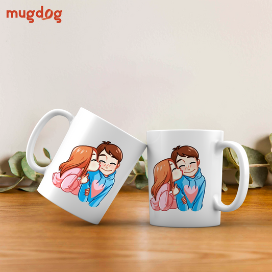 Couple Kiss Mugs | Romantic Personalized Mugs for Couples
