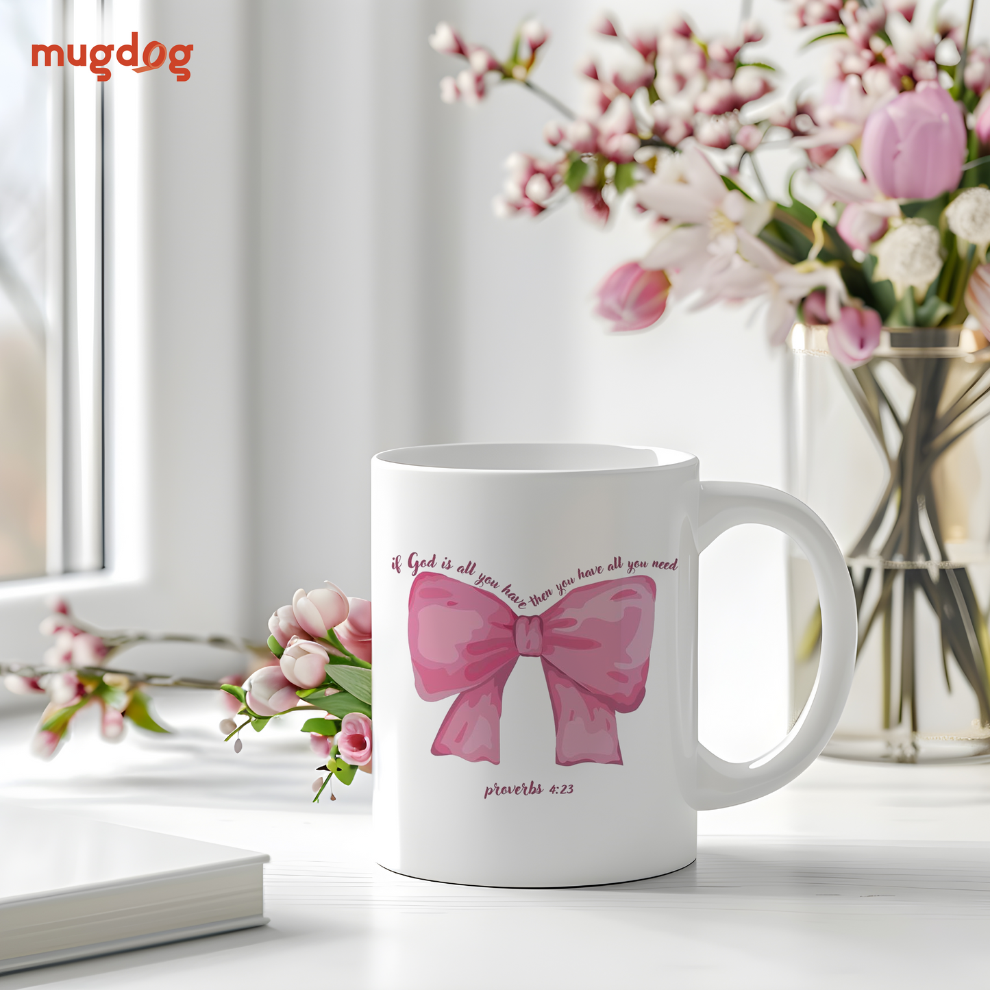 Inspirational Pink Bow Mug