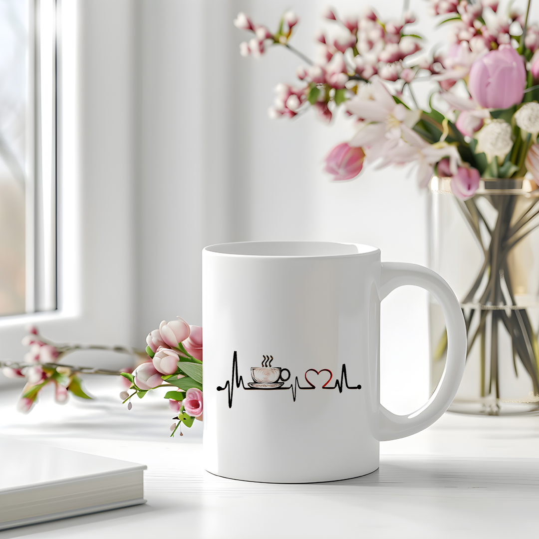 Coffee Heartbeat Mug | Perfect Blend of Love and Caffeine