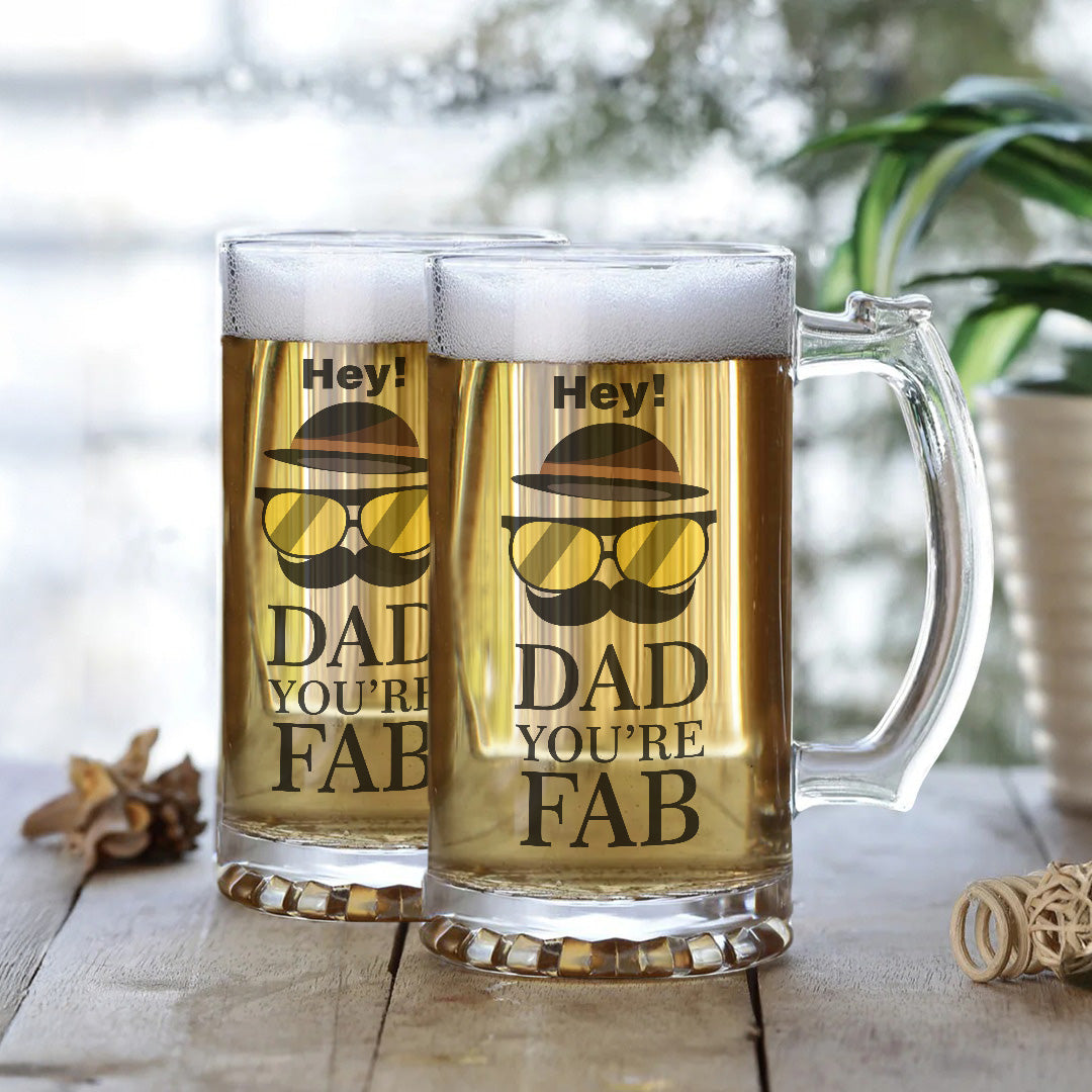Personalised Beer Mug for Dad | Custom Fathers Day Presents | MugDog
