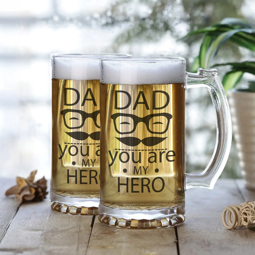 Printed Hero Personalised Beer Mug | Personalised Gifts for Father | MugDog