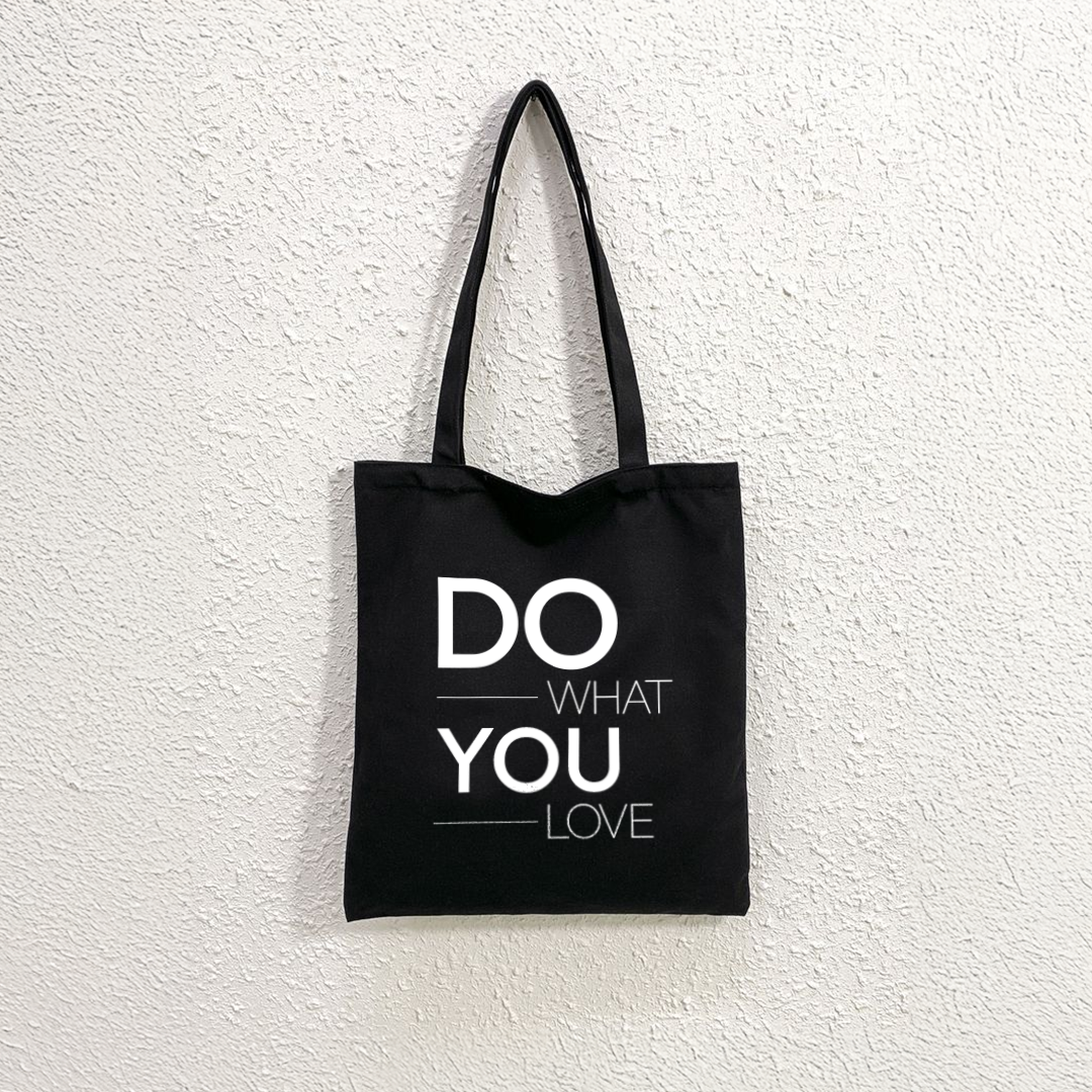 Mugdog Trendy Tote Bags for Women | Black Canvas Tote Bag for Women for Shopping, Office & Daily Use