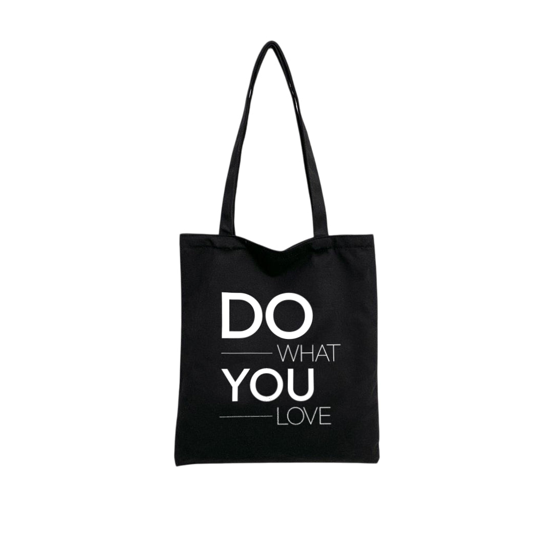 Mugdog Trendy Tote Bags for Women | Black Canvas Tote Bag for Women for Shopping, Office & Daily Use