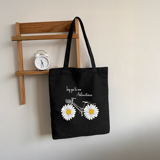 Mugdog Black Tote Bag for Adventure Lovers | Stylish and Durable Tote Bags for Women