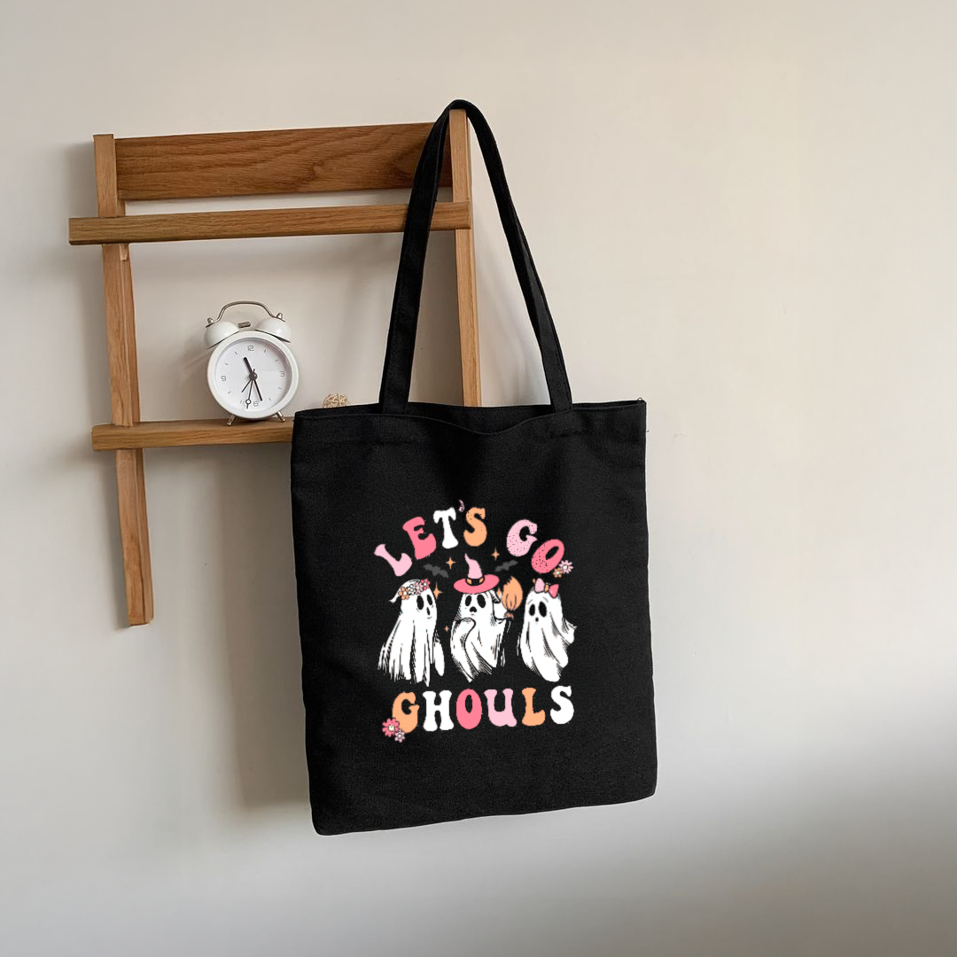 Mugdog Black Canvas Tote Bag for women | Ideal for shopping and everyday work | Funny print tote bags